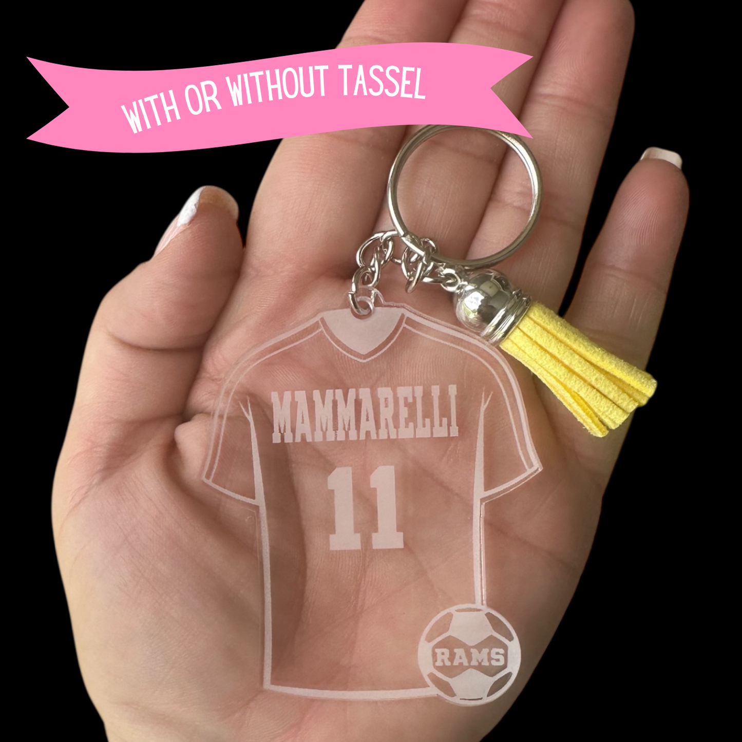 Soccer Keychain for Mascot Name