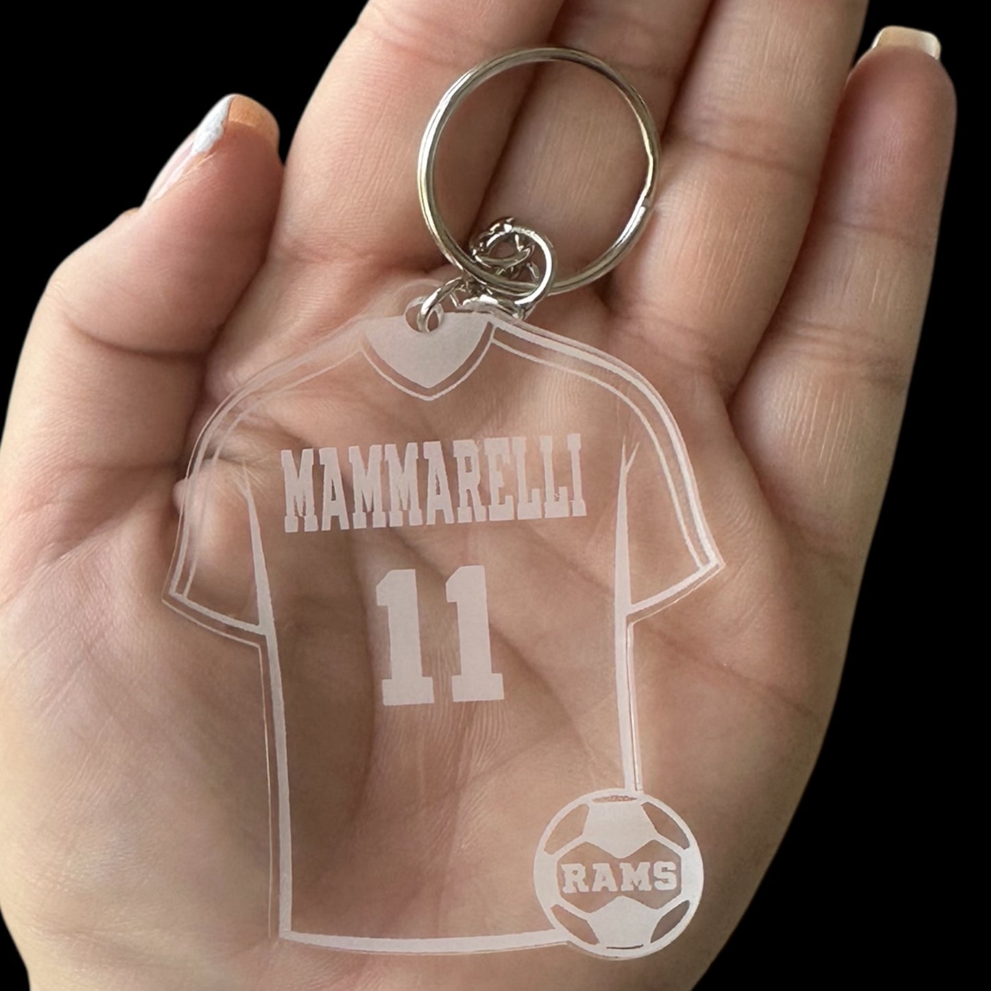 Soccer Keychain for Mascot Name