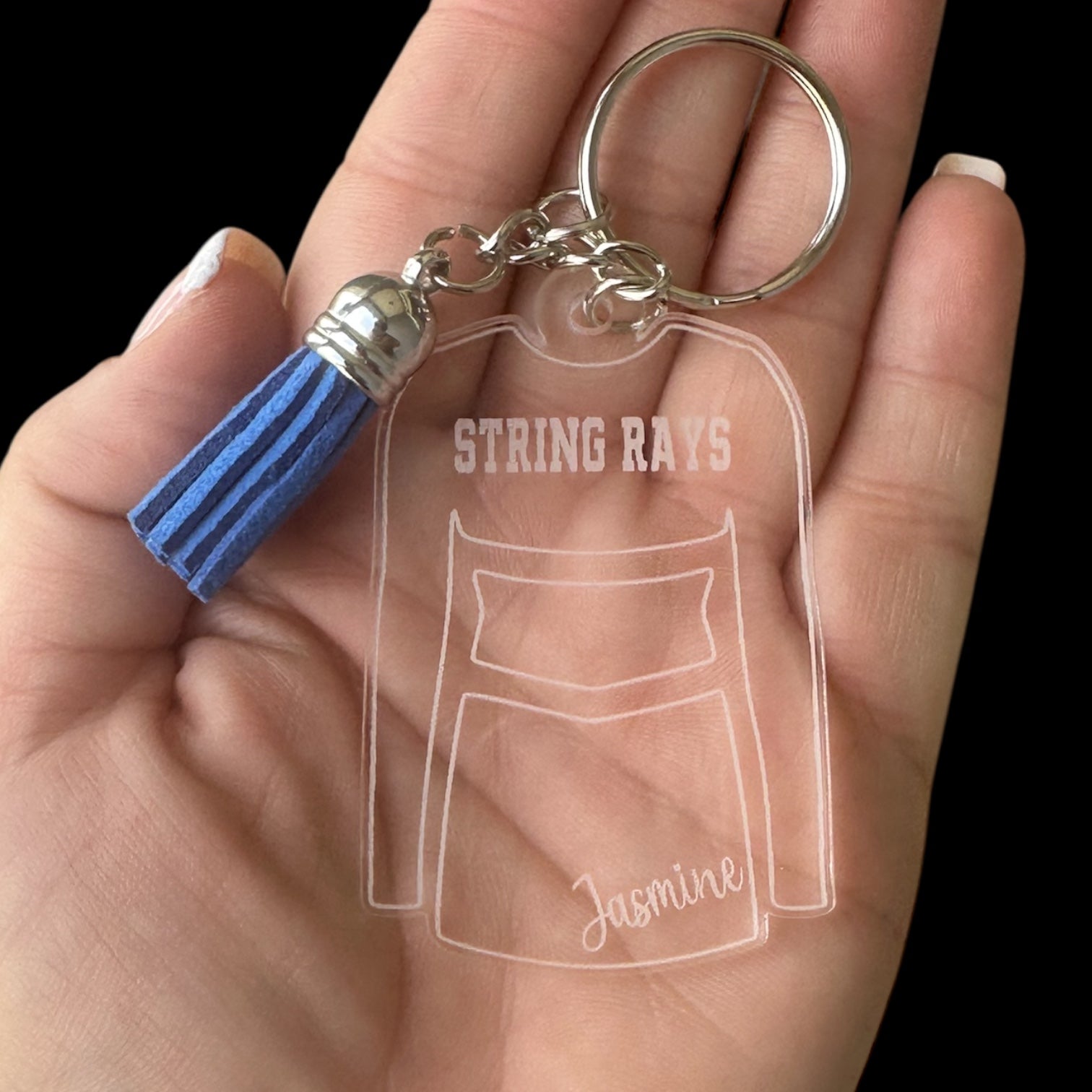 Cheerleader Uniform Keychain with name