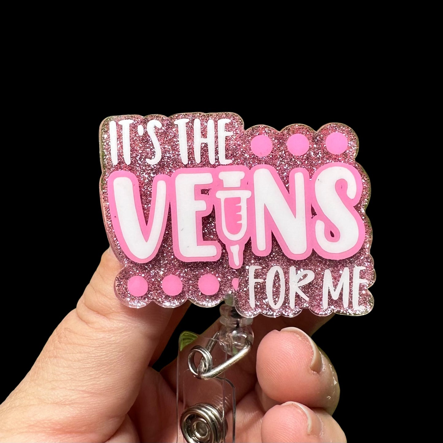 It’s the Veins for me Badge Reel, Phlebotomist Badge Reel, Funny Badge Reel, Nurse Gift, Medical Badge Reel, Phlebotomy Badge Reel, Lab Tech