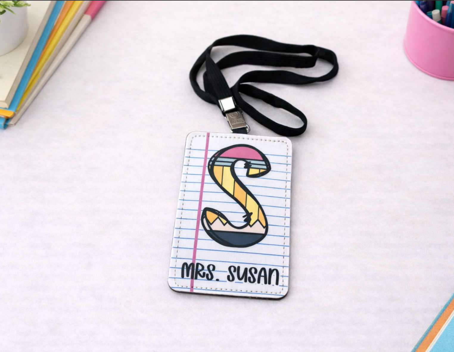 Name tag holder for teachers
