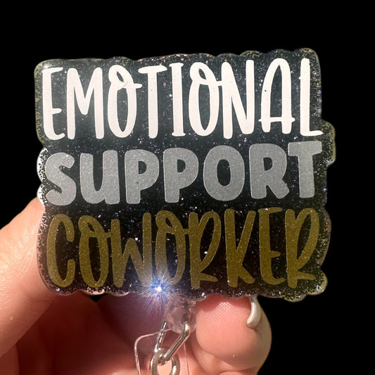 Emotional Support Coworker Badge Reel
