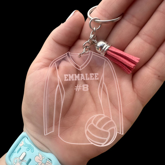 Volleyball Jersey/Ball Keychain (Long Sleeve)