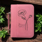 Leather Bible Cover with Birth Flower, Engraved Bible Cover, Personalized Bible Case