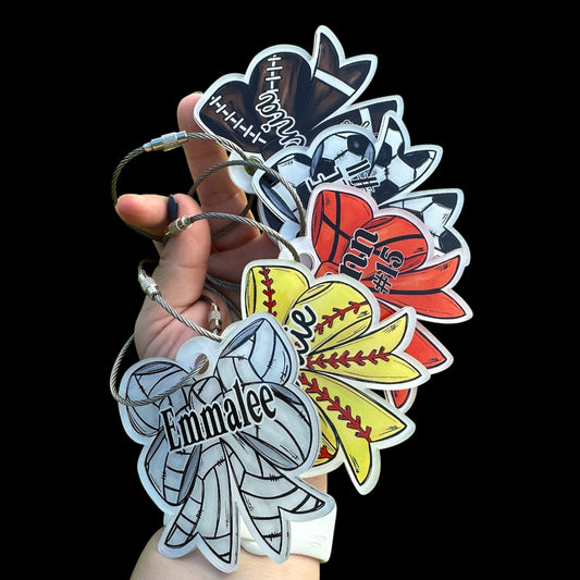 Sports Bow Bag Tag
