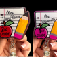 Notebook Paper Teacher Badge Reel