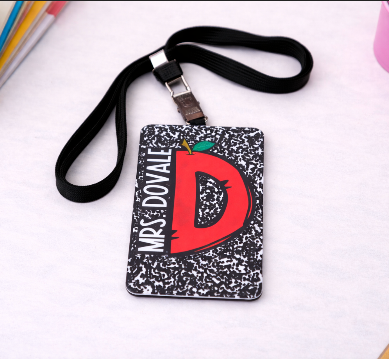 Teacher ID holder Lanyard Personalized