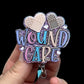 Colorful 'WOUND CARE' badge holder with heart designs 