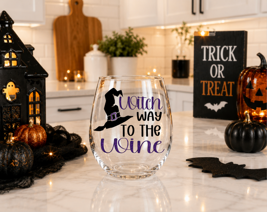 Halloween Wine glass