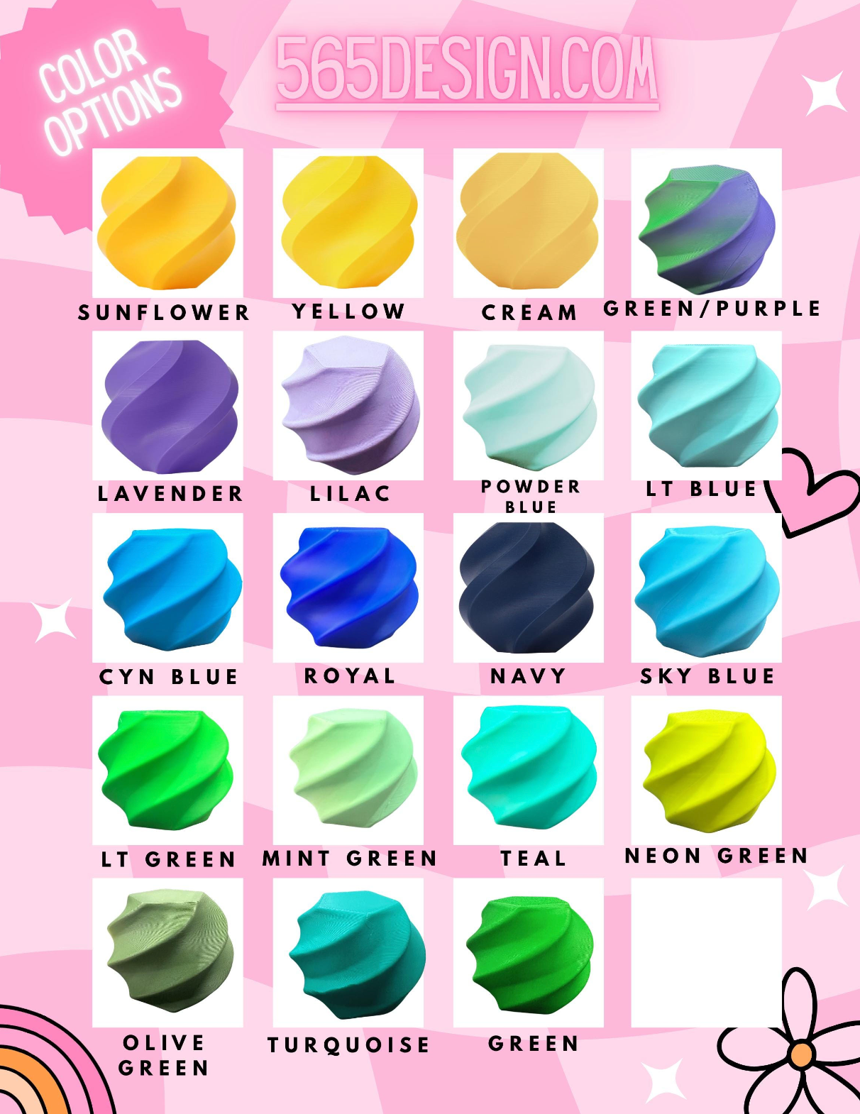 page 2 of my color options